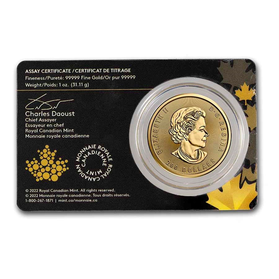 2022 Canadian 1 oz Gold Klondike Prospecting (BU)