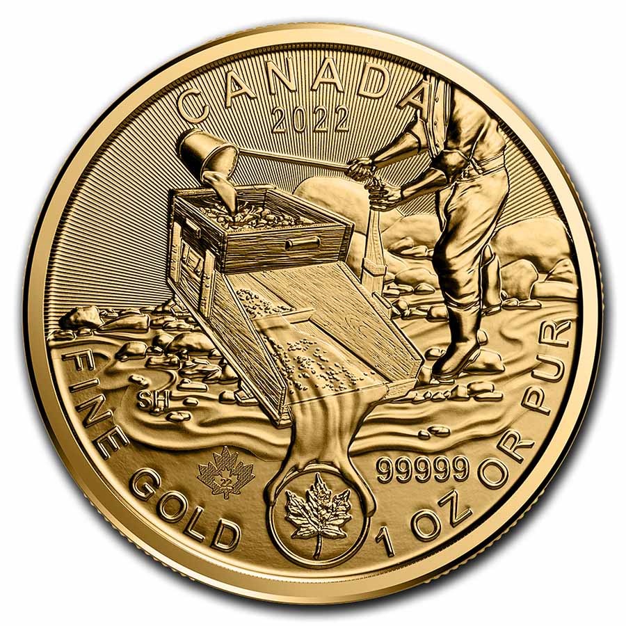 2022 Canadian 1 oz Gold Klondike Prospecting (BU)