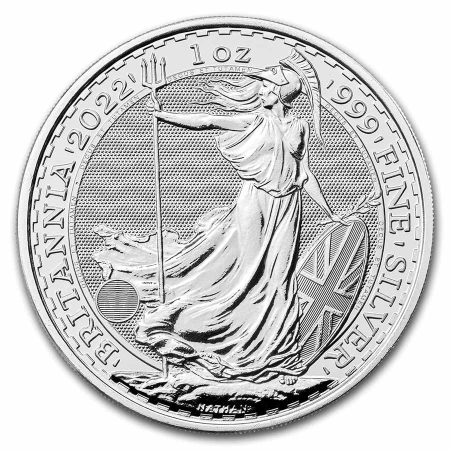 2022 1 oz British Silver Britannia Coin (Off Quality) (Grading Rejects)