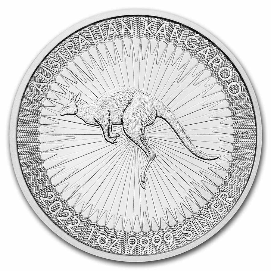 Tube of 2022 1 oz Australian Silver Kangaroos (BU)