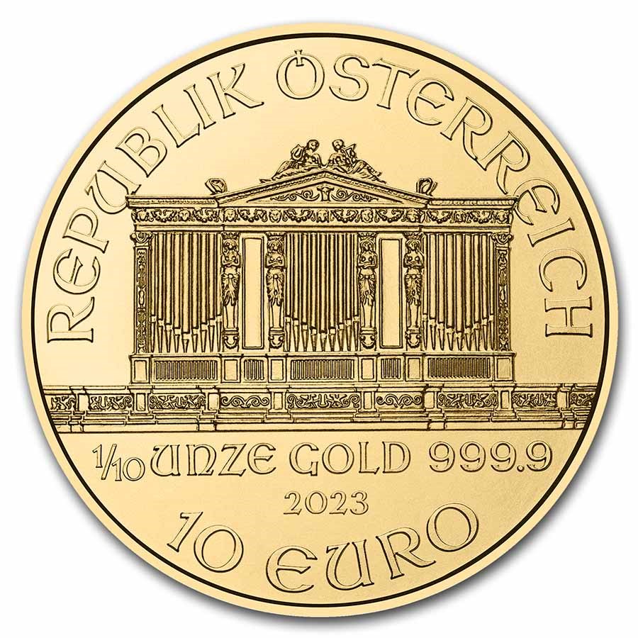2023 Austrian 1/10 oz Gold Philharmonic (BU)