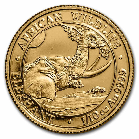 2023 Somalian 1/10 oz Gold Elephants (BU)