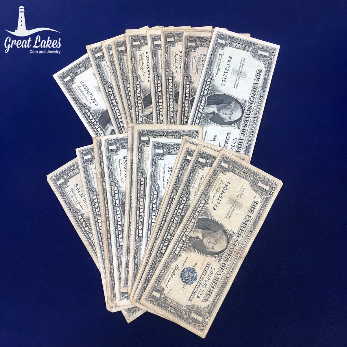Lot of 20 $1 Silver Certificates (VG - XF)