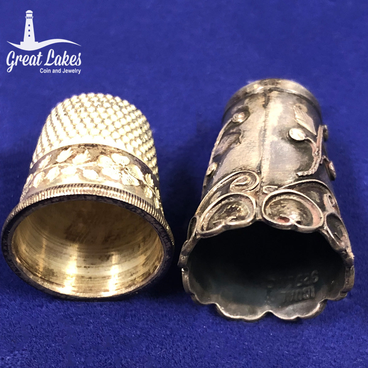 Two Piece Sterling Silver Thimble Lot
