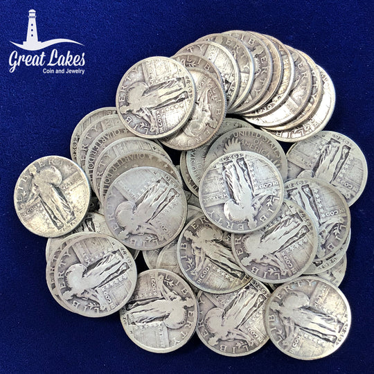 Lot of 41 Full Date Standing Liberty Quarters