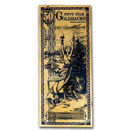 50 Utah Goldback Gold Note
