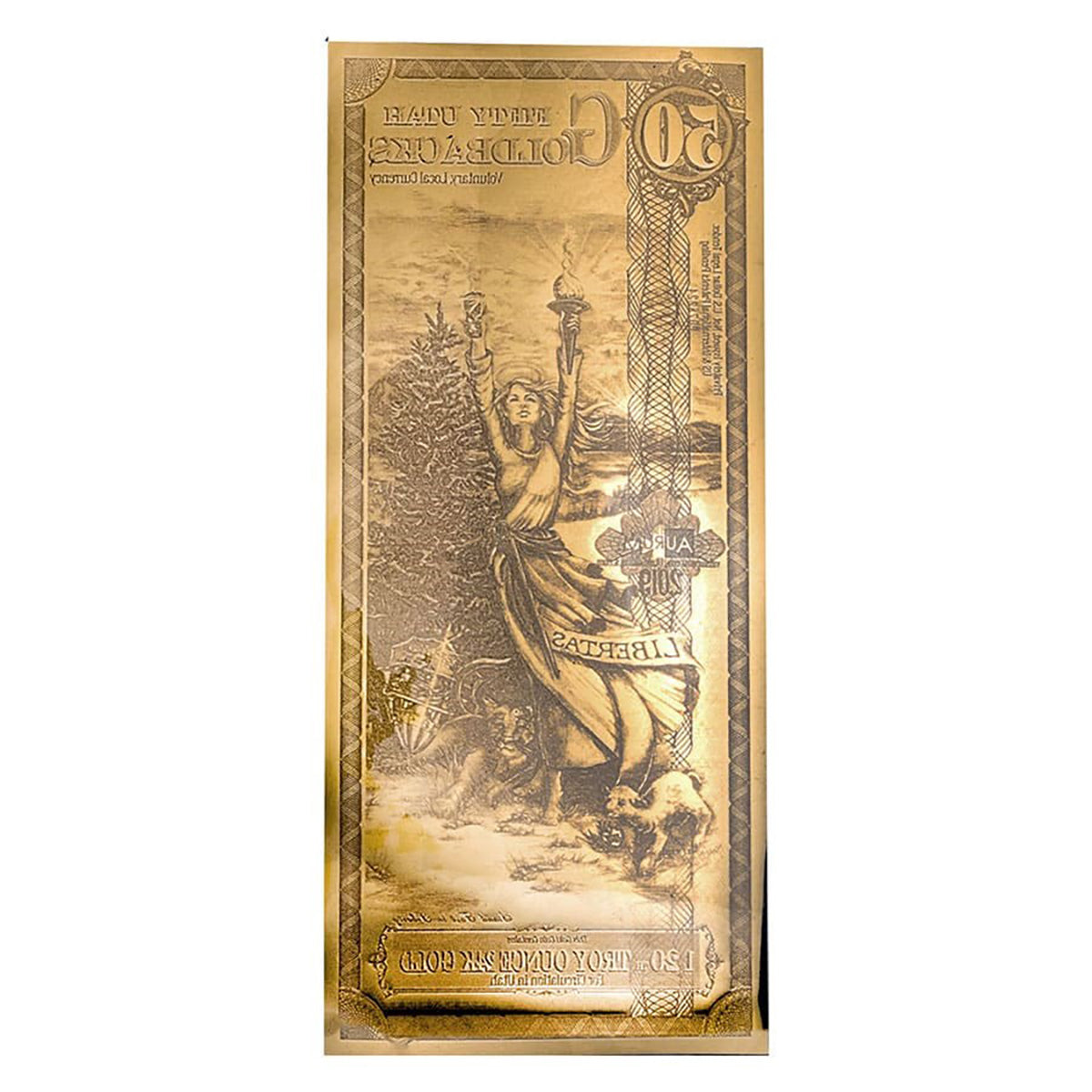 50 Utah Goldback Gold Note