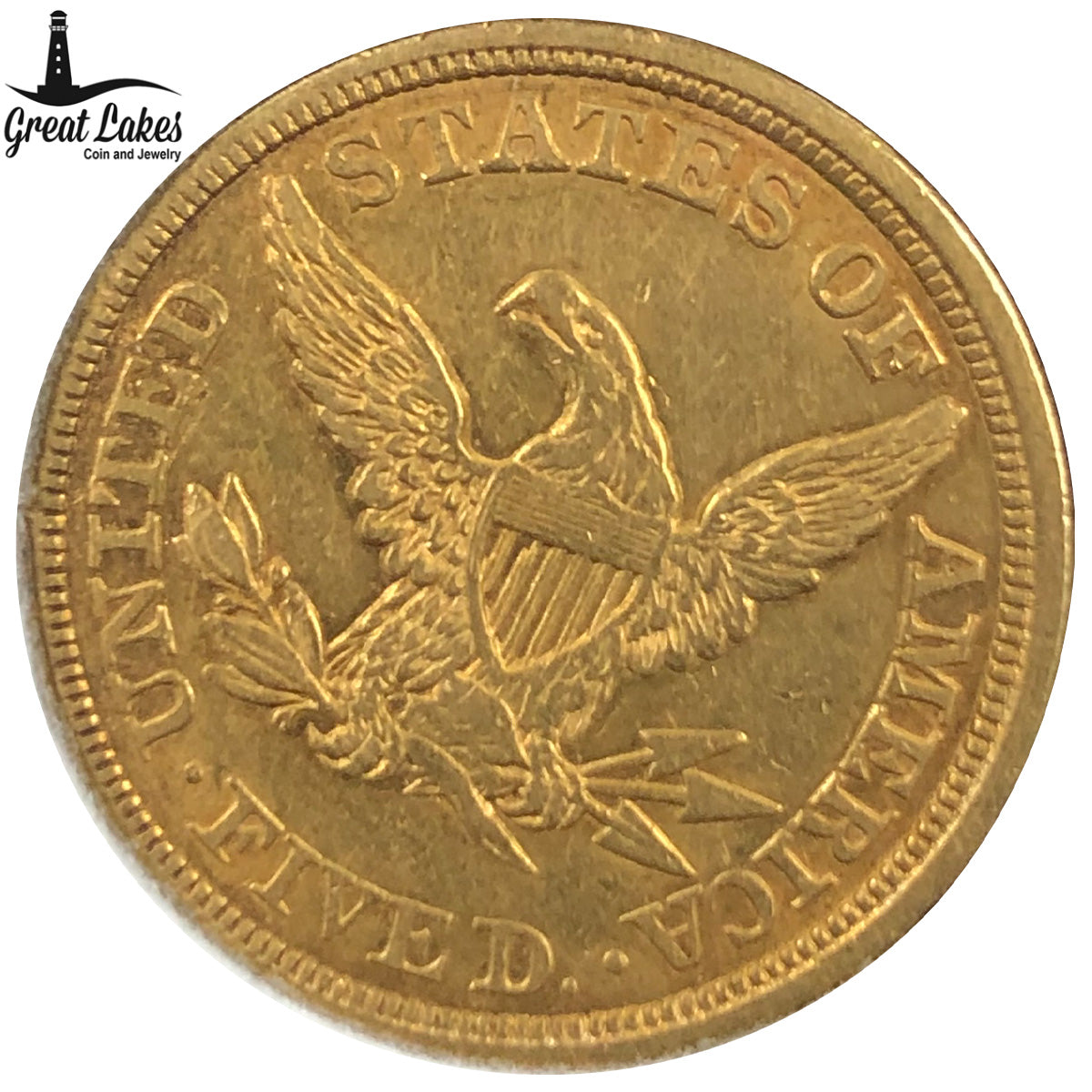 1852 $5 Liberty Gold Half Eagle (Low Premium)