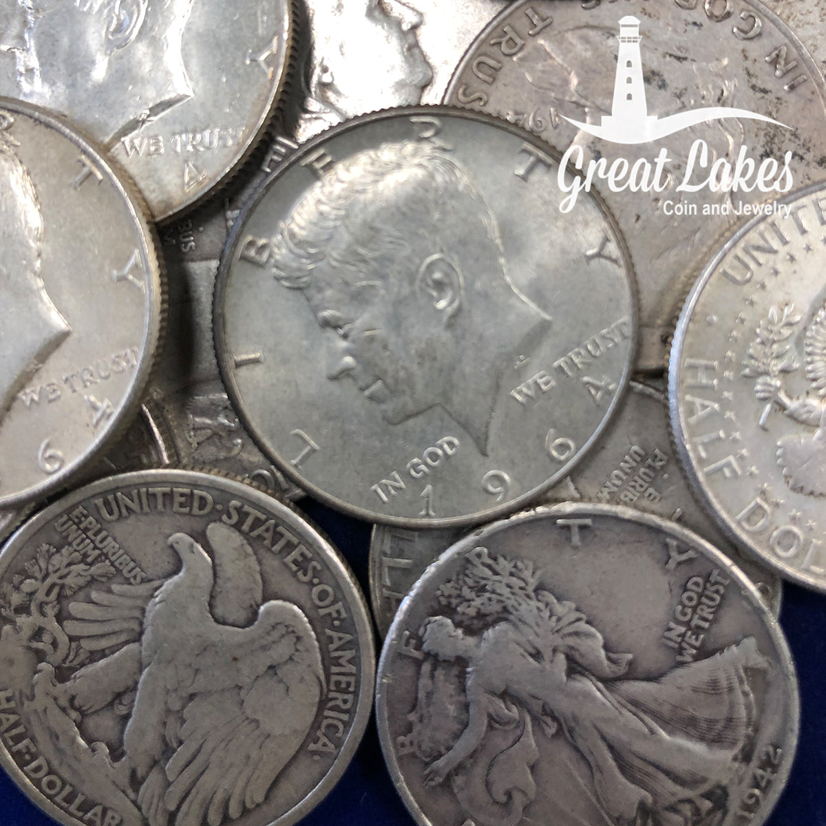 90% Silver 1964 Kennedy Half Dollars ($10 FV)