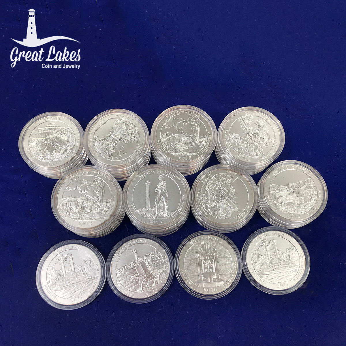 America the Beautiful 5 oz Silver Coins (Random Year)