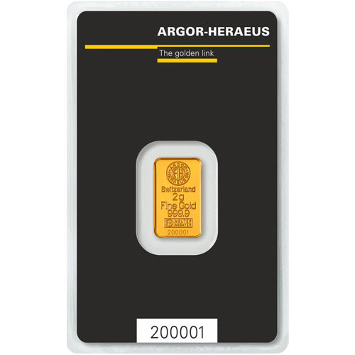 Argor Heraeus 2 g Gold Bar