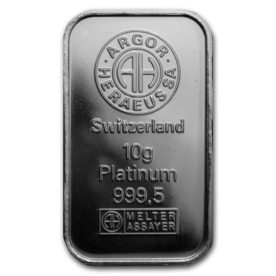 Argor Heraeus 10 g Platinum Bar