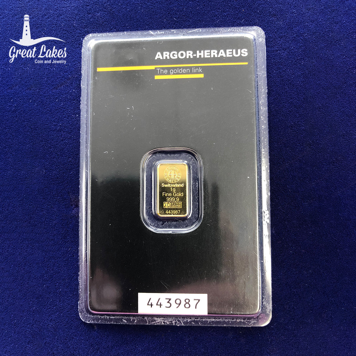 Argor Heraeus 1 Gram Gold Bar (Secondary Market)