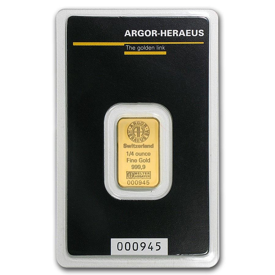 Argor Heraeus 1/4 oz Gold Bar