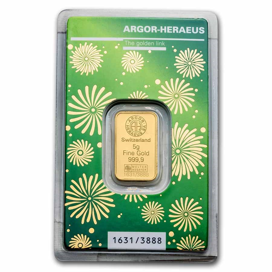Argor Heraeus Lunar Year of the Tiger 5 Gram Gold Bar