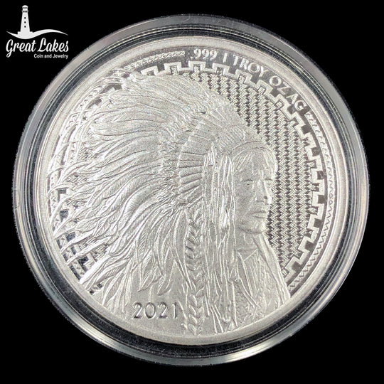 Asahi 1 oz Liberty Trade Buffalo Silver Round