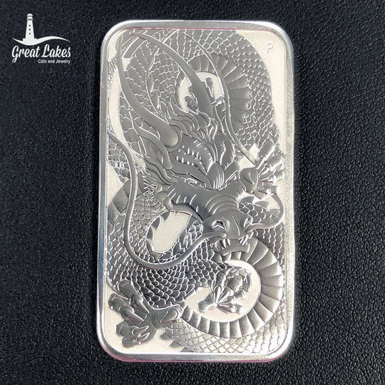 Australian 2021 1 oz Silver Dragon Rectangular Coin
