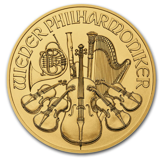 Austrian 1/10 oz Gold Philharmonic BU (Random Year)
