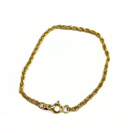 Gold Plated Rope Chain Bracelet
