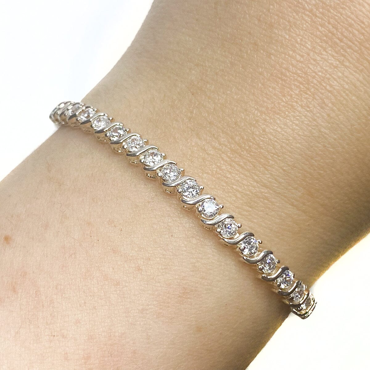 Great Lakes Boutique Silver and Cubic Zirconia Tennis Bracelet