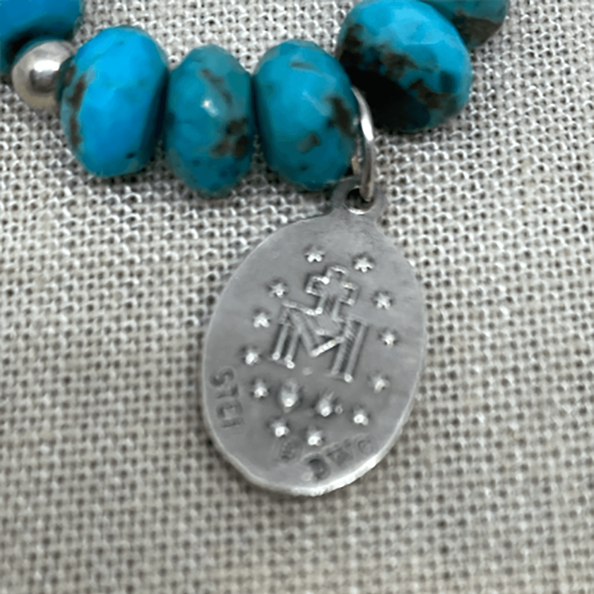 Great Lakes Boutique Our Lady of the Miraculous Medal Turquoise Bracelet
