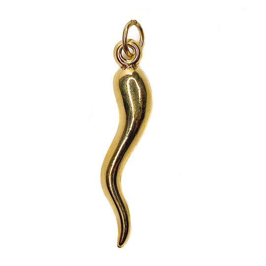 14 k Yellow Gold Cornicello Pendant