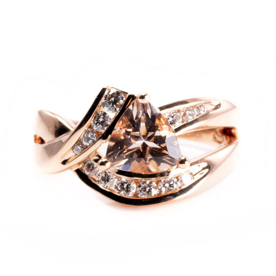 Le Vian 14 k Rose Gold Morganite & Diamond Ring
