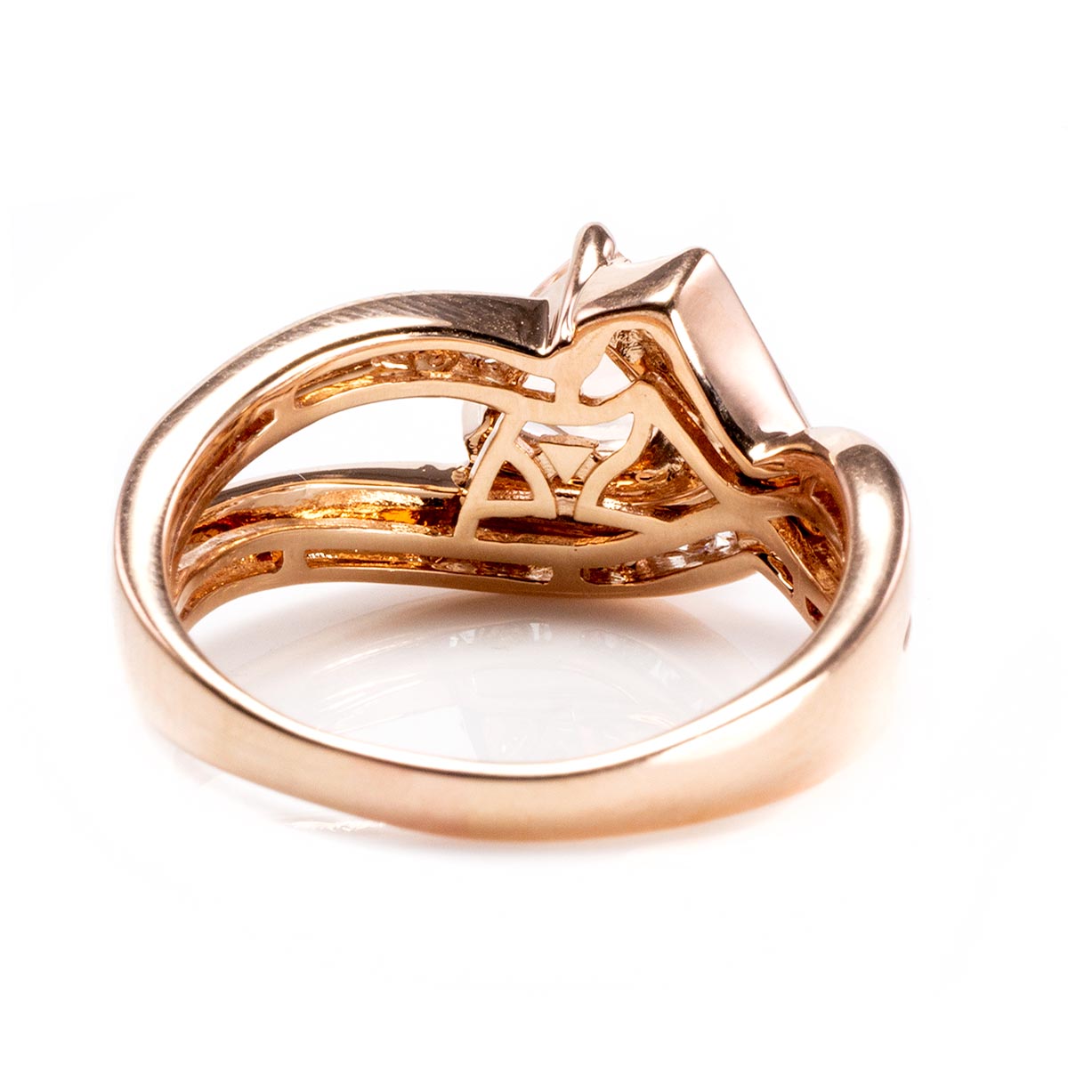Le Vian 14 k Rose Gold Morganite &amp; Diamond Ring