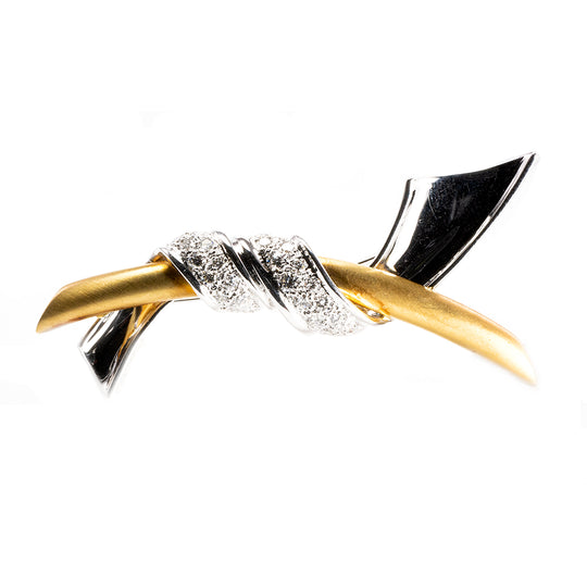 Dankner 18 k Gold Ribbon Pin