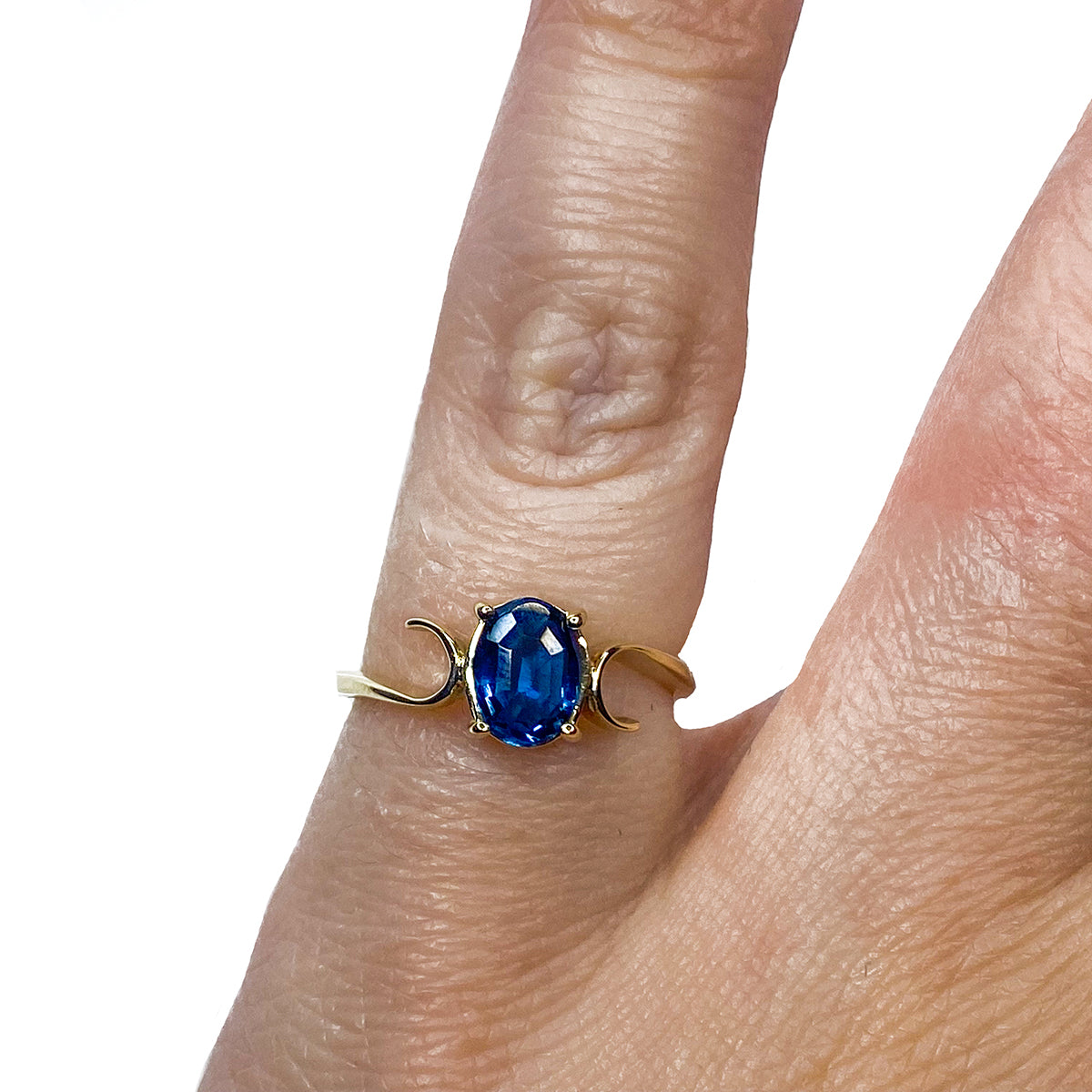 14 k Yellow Gold &amp; Blue Topaz Ring