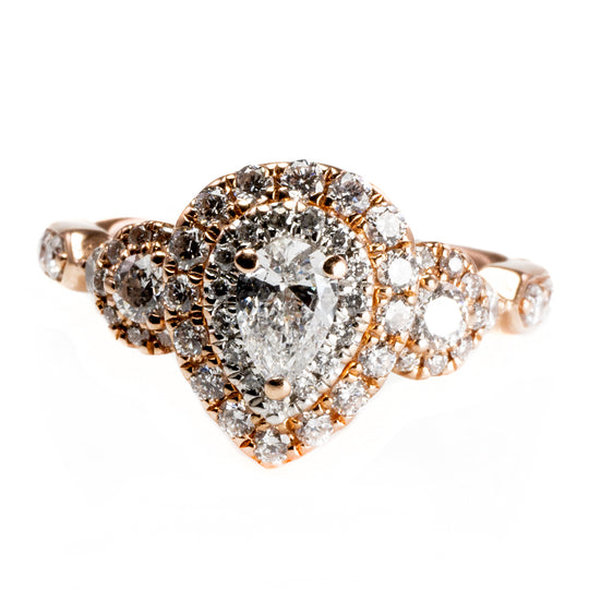14 k Rose Gold Diamond Ring