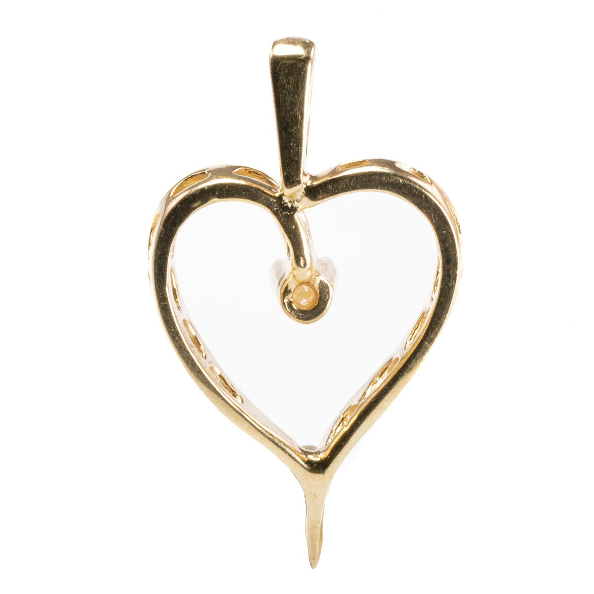 14 k Gold &amp; Diamond Heart Pendant