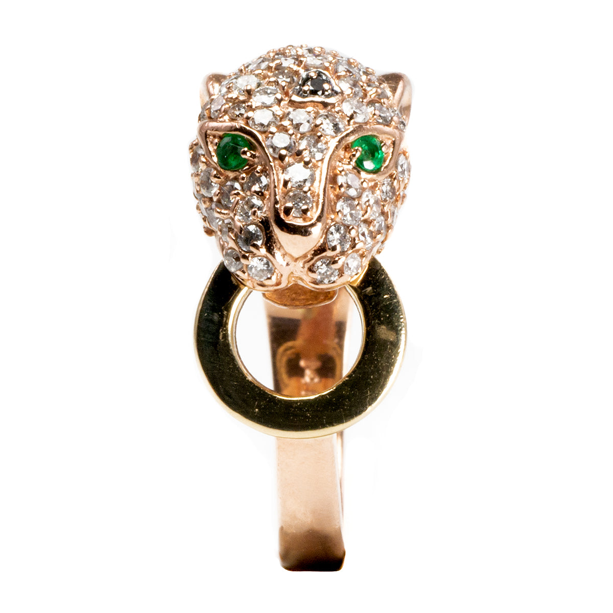 Effy 14 k Rose Gold &amp; Diamond Panther Ring