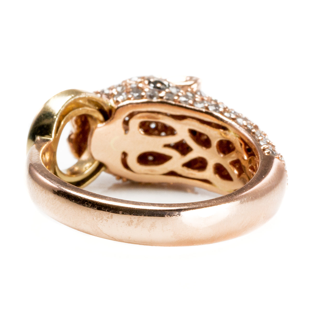 Effy 14 k Rose Gold Diamond Panther Ring Great Lakes Coin