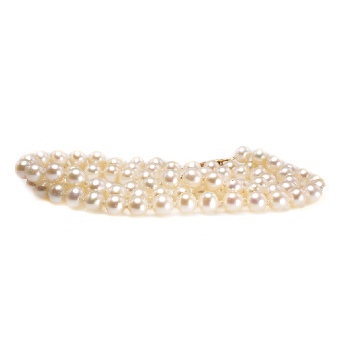 14 k Gold Clasp Pearl Necklace
