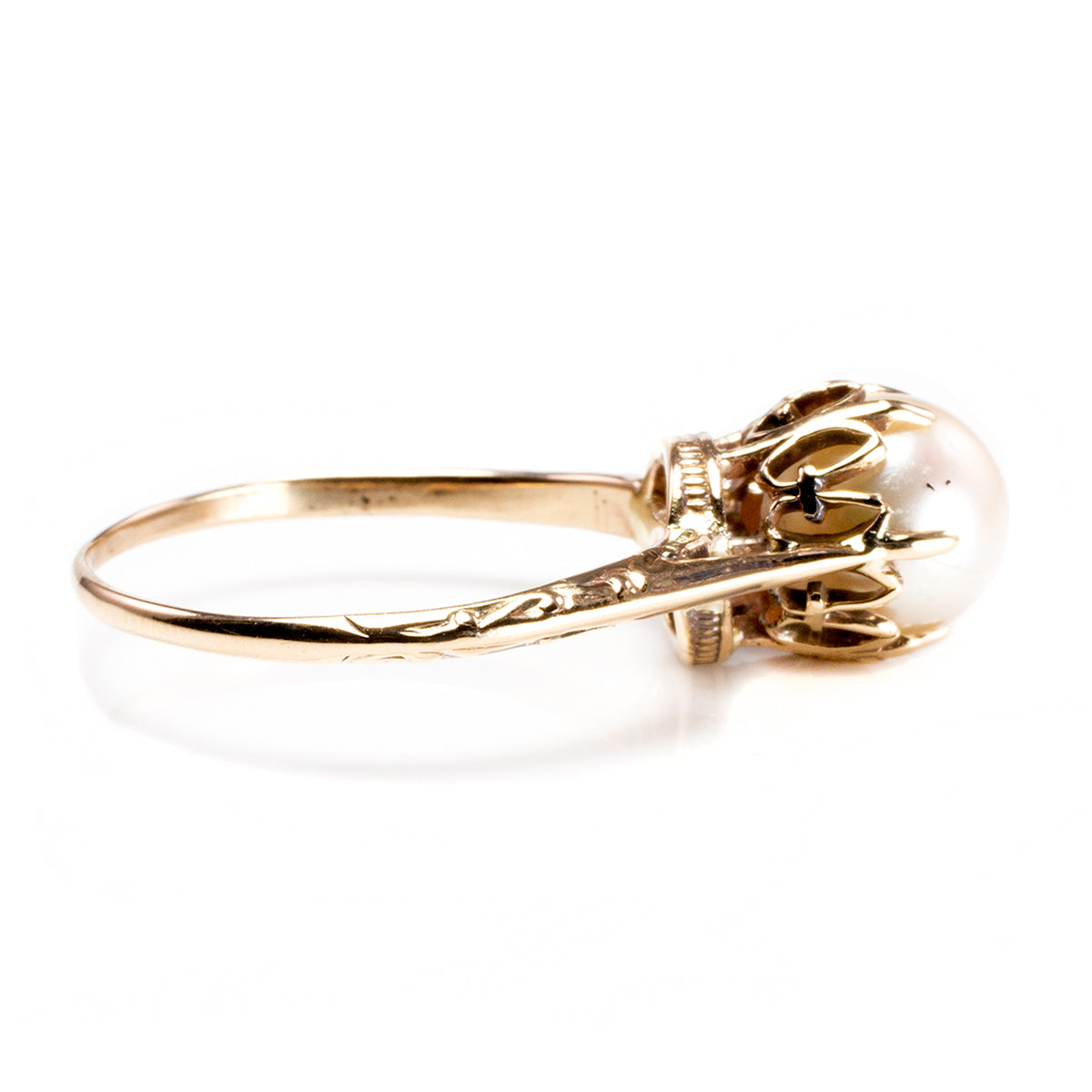 10 k Yellow Gold Pearl Ring
