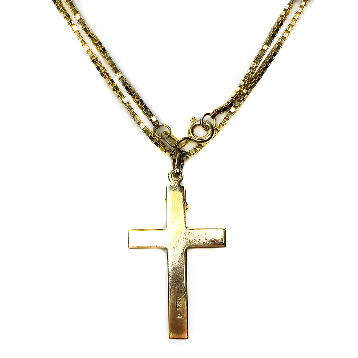 10 k Yellow Gold Crucifix with Necklace