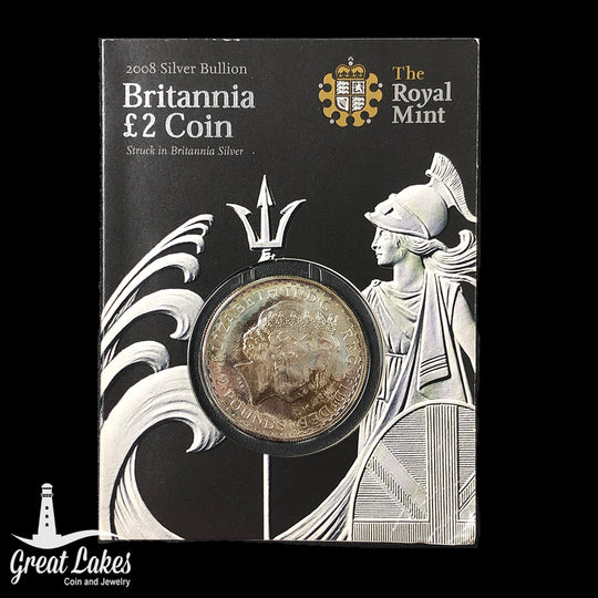 2008 1 oz Silver Britannia with Mint Presentation Card