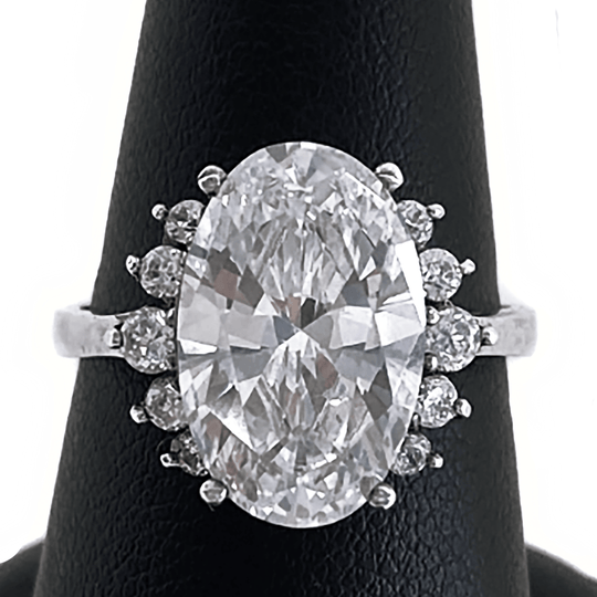 Silver & Cubic Zirconia Cocktail Ring