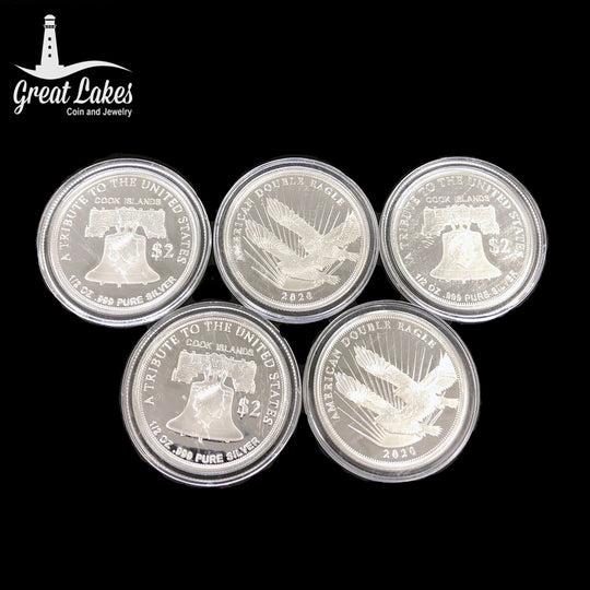 Lot of 5 1/2 oz Cook Island Coins