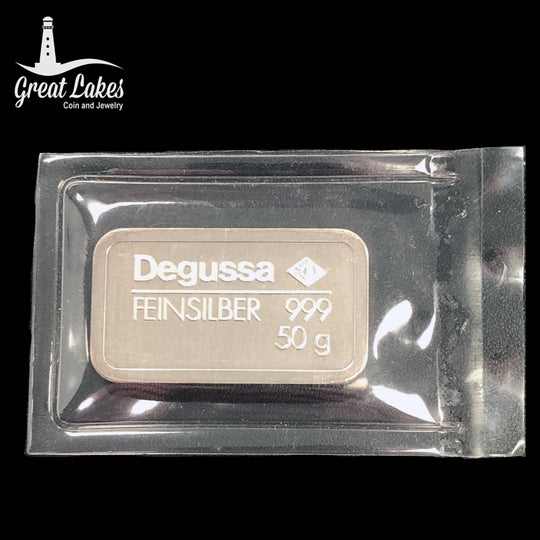 Degussa 50 g Silver Bar