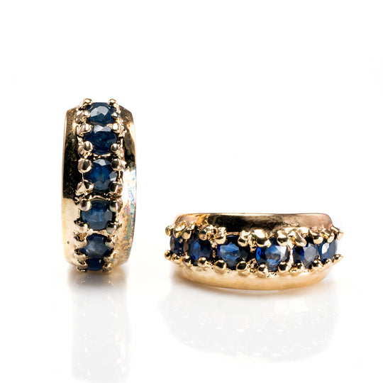 Gold Plated Blue Stone Earrings