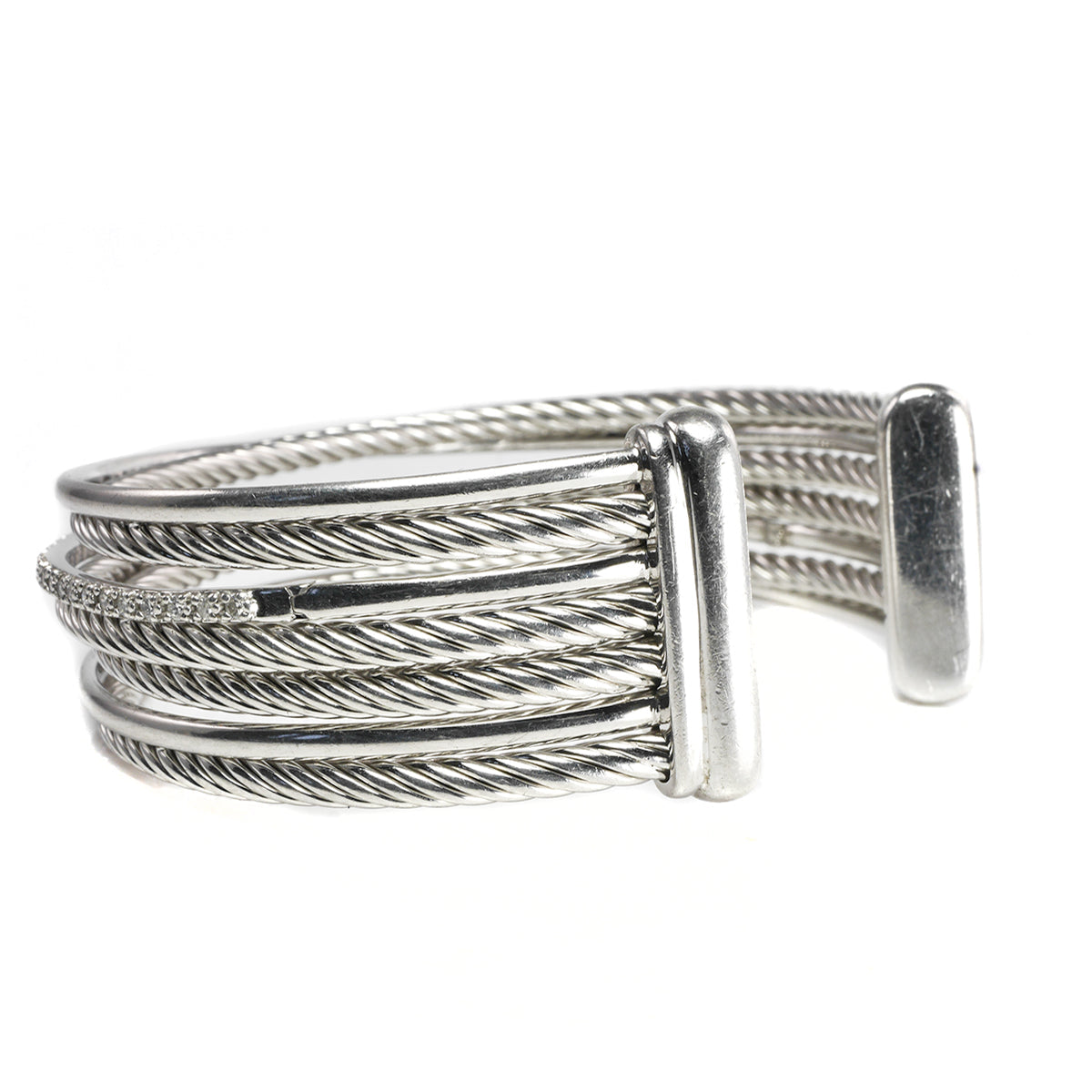 Shop David Yurman Cable Buckle Bracelet with Diamonds/3mm | Saks Fifth  Avenue