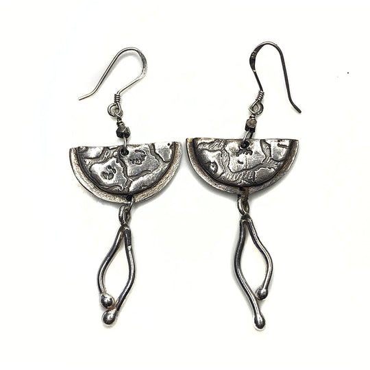 Silver Half Moon Earrings