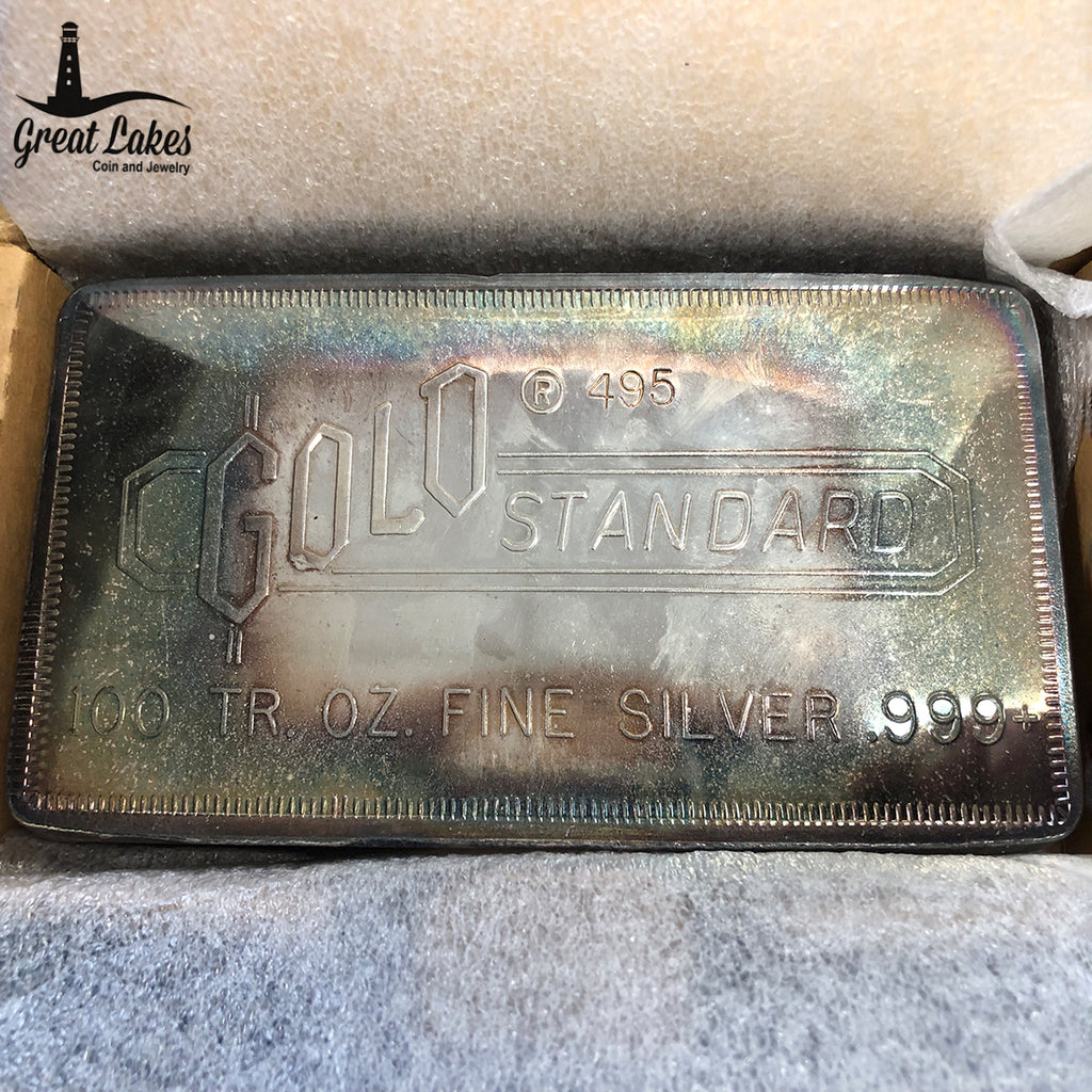 Vintage Gold Standard Company 100 oz Silver Bar (Engelhard 100 oz Silver  Bar)