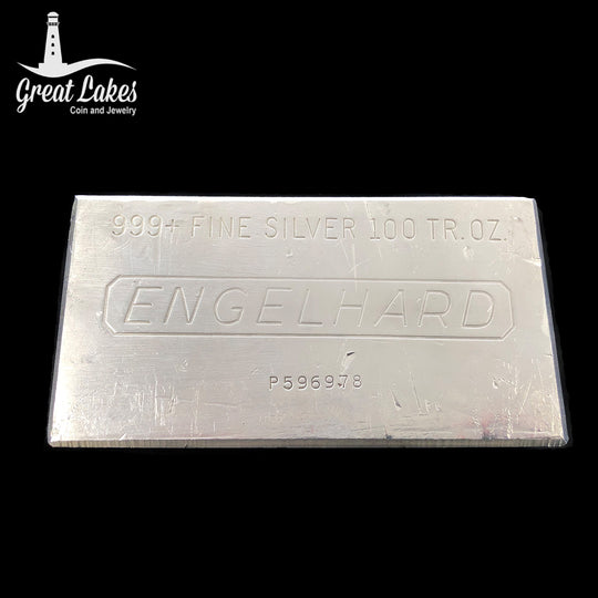 Engelhard 100 oz Silver Bar (Slight Damage)