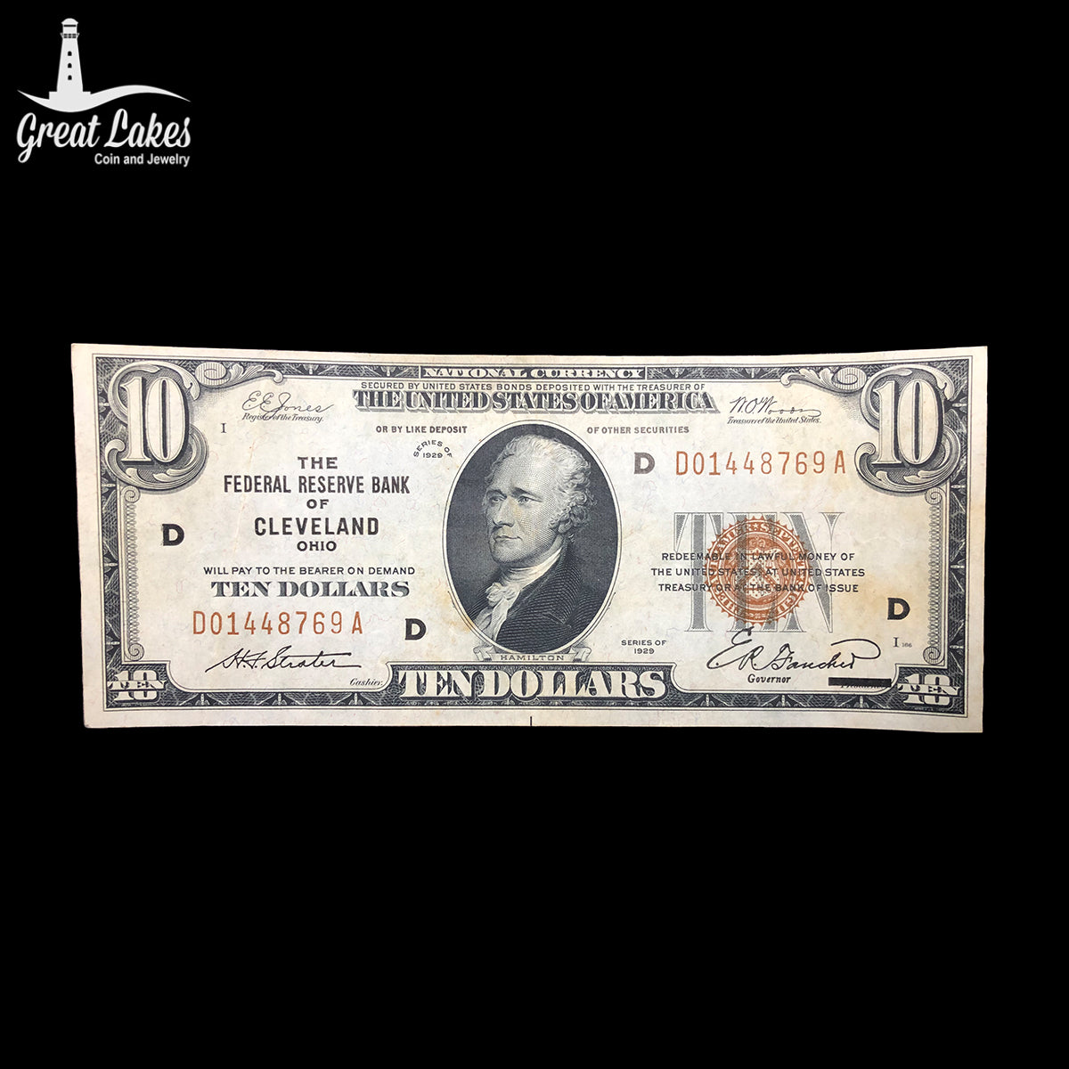 Fr. 1860-D 1929 $10 Federal Reserve Bank Note (XF)