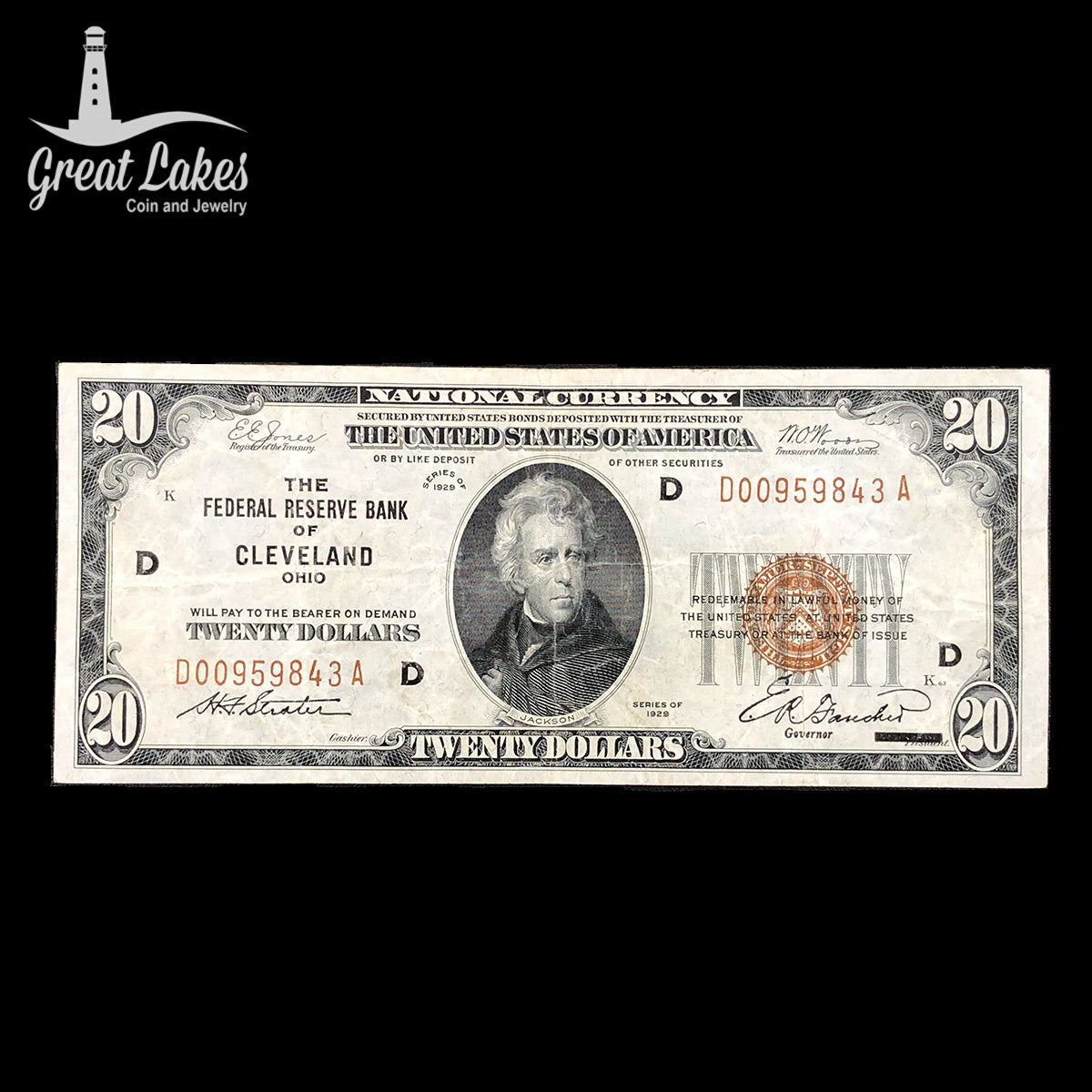Fr. 1870-D 1929 $20 Federal Reserve Bank Note (VF)