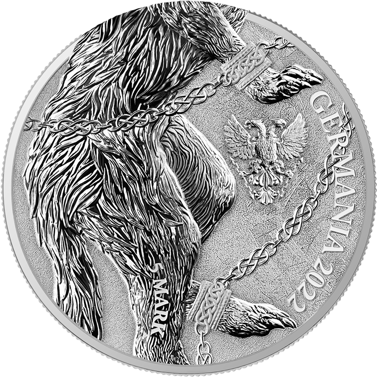 Germania Mint 2022 Germania Beasts Fenrir 1 oz Silver (BU)