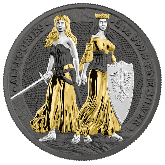 Germania Mint 2023 Allegories Polonia & Germania 2 oz Silver (BU) (WMF)